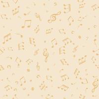 Seamless pattern with music notes vector