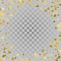 Gold 3d stars on transparent background vector