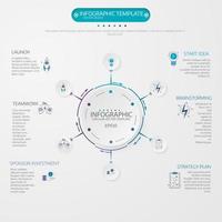 Business data visualization. Process chart. Abstract elements of vector