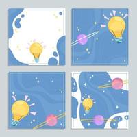 Social media social post creative Vector set. Background template with copy space for text and images design by abstract colored shapes