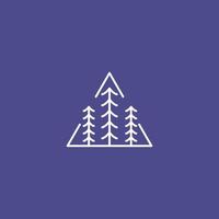 Tree vector icon. Nature trees vector illustration logo design.