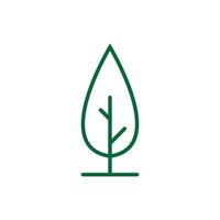 icono de línea de vector de árbol. signo de vector de símbolo de árbol