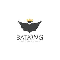 Bat king logo design illustration icon vector