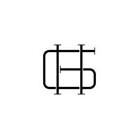 diseño de icono de logotipo de letra gh hg vector