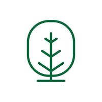 icono de línea de vector de árbol. signo de vector de símbolo de árbol