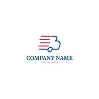 Letter B Truck logo, cargo logo, cargo delivery truck, logistics logo vector