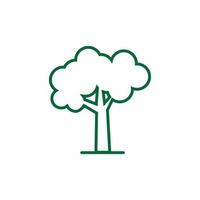 icono de línea de vector de árbol. signo de vector de símbolo de árbol