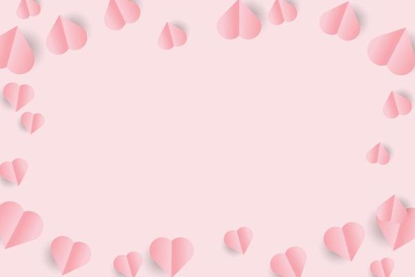 vector cloud of love and valentine day with heart balloon scene. minimal gift love and cloud scene. valentine minimal style. background vector pink with copy space area