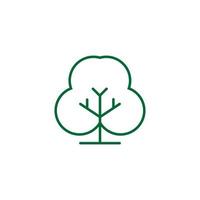 icono de línea de vector de árbol. signo de vector de símbolo de árbol