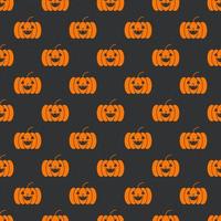 Halloween festive pumpkins shape seamless pattern background. vector