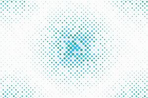 Abstract blue and green color halftone small hexagon shapes with dynamic pattern on white background. vector
