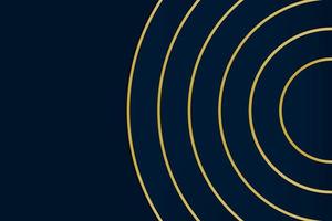 Gold gradient half circle pattern with deep blue color background, copy space. vector