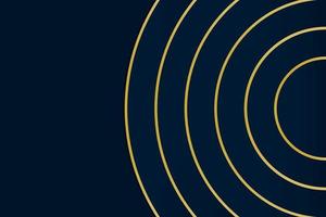 Gold gradient half circle pattern with deep blue color background, copy space. vector