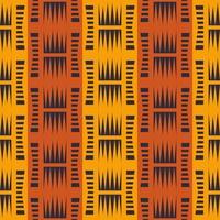 African tribal geometric shape colorful yellow border seamless pattern background. Use for fabric, textile, interior decoration elements, wrapping. vector