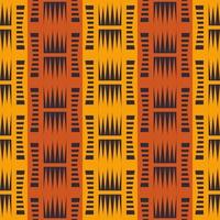 African tribal geometric shape colorful yellow border seamless pattern background. Use for fabric, textile, interior decoration elements, wrapping. vector