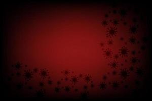 Coronavirus family pattern with red background and copy space. vector