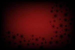 Coronavirus family pattern with red background and copy space. vector