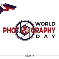 world photography day, perfect design, vector illustration and text.