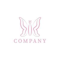 Beauty logo. Pink Abstract vector template. Logo for business in the industry of beauty, health, personal hygiene. Beautiful image of a female face.