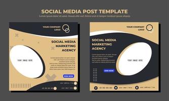 Social media template vector art, illustration and text. Simple and Elegant Design