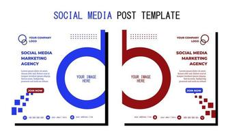 arte, ilustración y texto de vector de plantilla de redes sociales. diseño simple y elegante