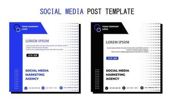 arte, ilustración y texto de vector de plantilla de redes sociales. diseño simple y elegante