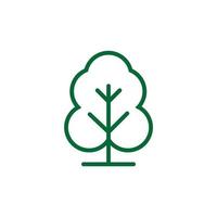 icono de línea de vector de árbol. signo de vector de símbolo de árbol