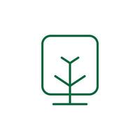 icono de línea de vector de árbol. signo de vector de símbolo de árbol