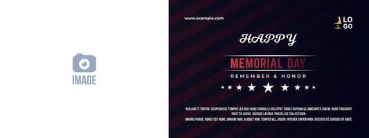 Memorial Day - Banner remember and honor. United States Memorial Day. American national holiday. Gradient Background abstract stripes vector