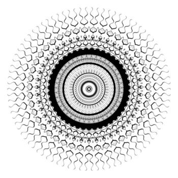 mandala oriental patrón elementos redondos vector