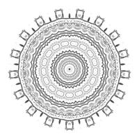 Mandala oriental pattern round elements vector