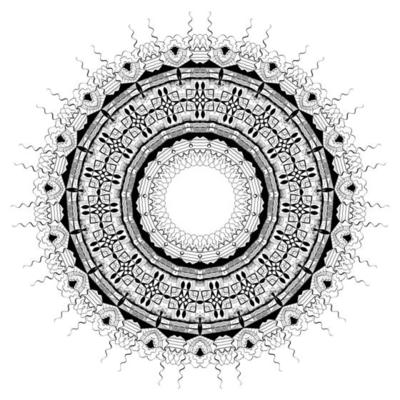 Mandala oriental pattern round elements
