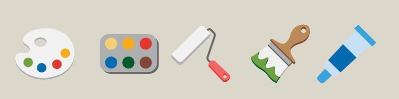 Stationery icon set vector