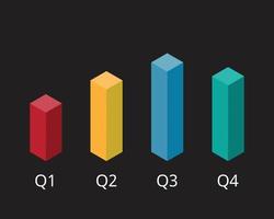 Quarterly business review or Objective Key Results vector