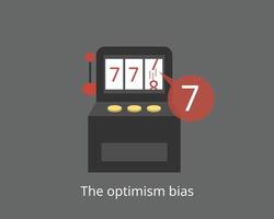 the optimistic bias that causes someone to believe that they themselves are less likely to experience a negative event vector