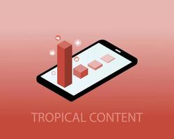 el contenido tropical que tiene es popular en poco tiempo y se vuelve obsoleto rápidamente vector