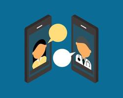 medical application from mobile phone to have an appointment with doctor or to consult vector