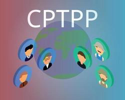 CPTPP or The Comprehensive and Progressive Agreement for Trans-Pacific Partnership of those who get advantage vector