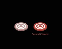 second chance is an opportunity to try something again after failing one time vector