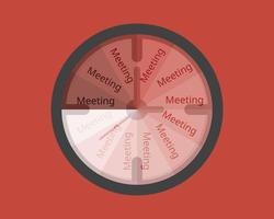 video call fatigue from having meeting all day when you work from home vector