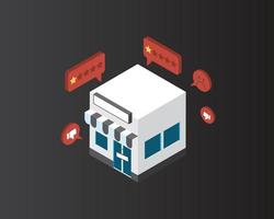 bad store which have many bad reviews  from customers as they get bad customer experience vector