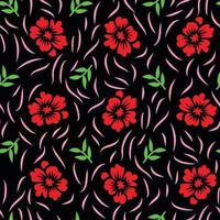 Floral Abstract Vector pattern. Multi-color textile design