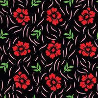 Floral Abstract Vector pattern. Multi-color textile design