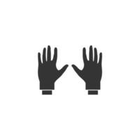 use el vector de icono de guantes de goma. use guantes icono estilo de silueta vectorial