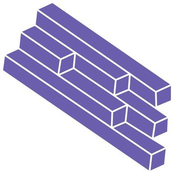 Impossible optical illusion shapes. Logo. Optical art object. Impossible figure. Line art. Unreal geometric objects. vector