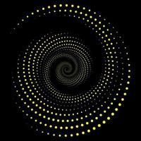 arte óptico. diseño de fondo de puntos en espiral. vector