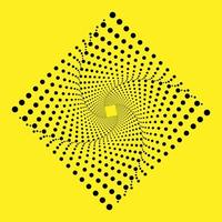 Abstract yellow background with black dots. Vector abstract background, texture design, pattern. Modern hipster futuristic graphic.