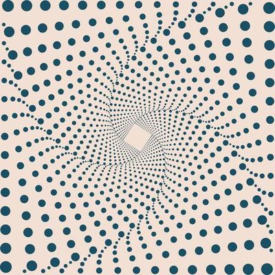 Abstract dotted background, modern hipster futuristic graphic. Optical illusion wallpaper. Vector abstract background, texture design, pattern. Optical art.