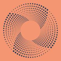 Abstract Dot frame. Circle border with effect halftone. Modern faded ring. Point sphere boarder. Dotted geometric pattern. Graphic dots element for design prints. Vector illustration.