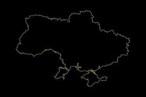 Ukraine country map. European countries. Doodle drawing outline sketch. vector